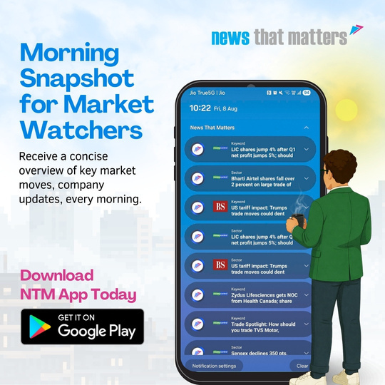 NTM app creative sample showing morning snapshot messaging